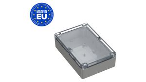 Plastic Enclosure with Clear Lid Universal 210x140x60mm Light Grey ABS / Polycarbonate IP65 / IK07